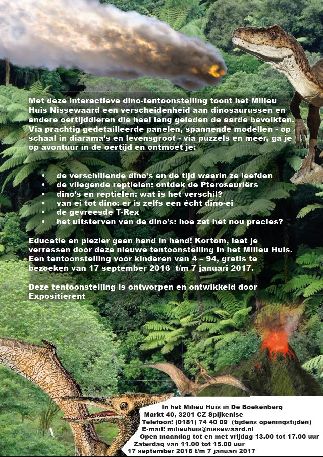 flyer dinotentoonstelling milieuhuis spijkenisse achterzijde